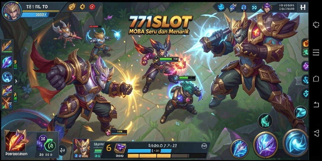 Tangkapan layar gameplay MOBA yang mendebarkan dari 171SLOT.