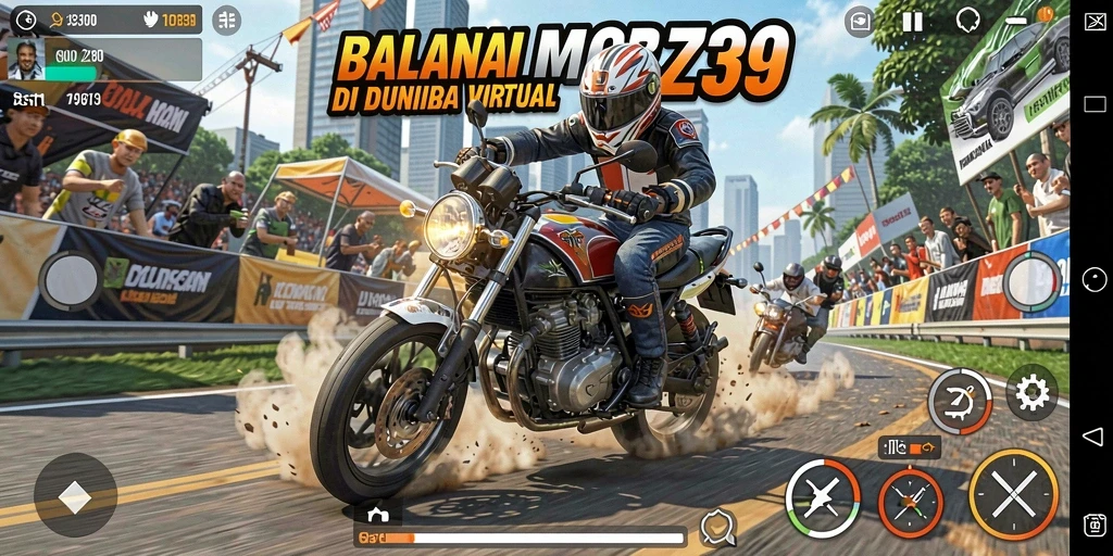 Tangkapan layar gameplay menunjukkan balapan seru di <strong>2739</strong>.