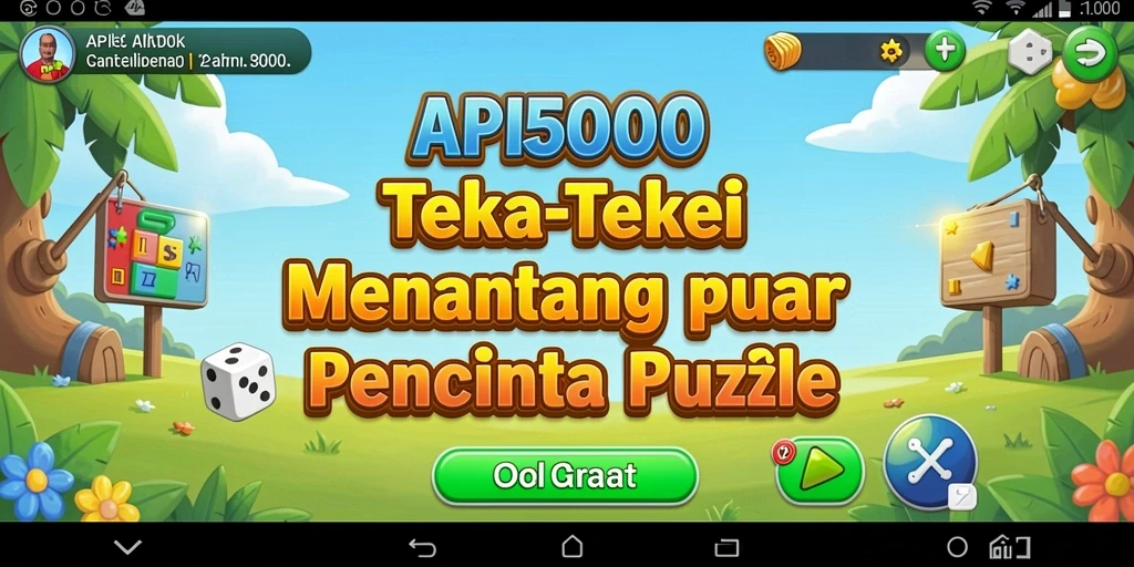 Tampilan gameplay seru dari API5000 dengan berbagai tantangan teka-teki menarik.