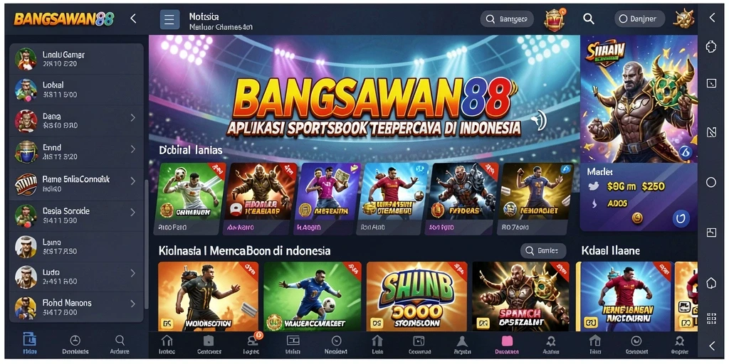 Tampilan menarik dari gameplay taruhan di BANGSAWAN88.
