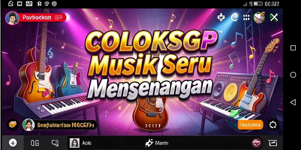Screenshot dari gameplay COLOKSGP yang menunjukkan interaksi musik yang seru.