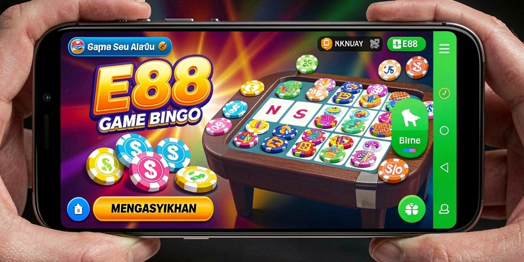 Tampilan gameplay seru di E88 dengan suasana Bingo yang menyenangkan.