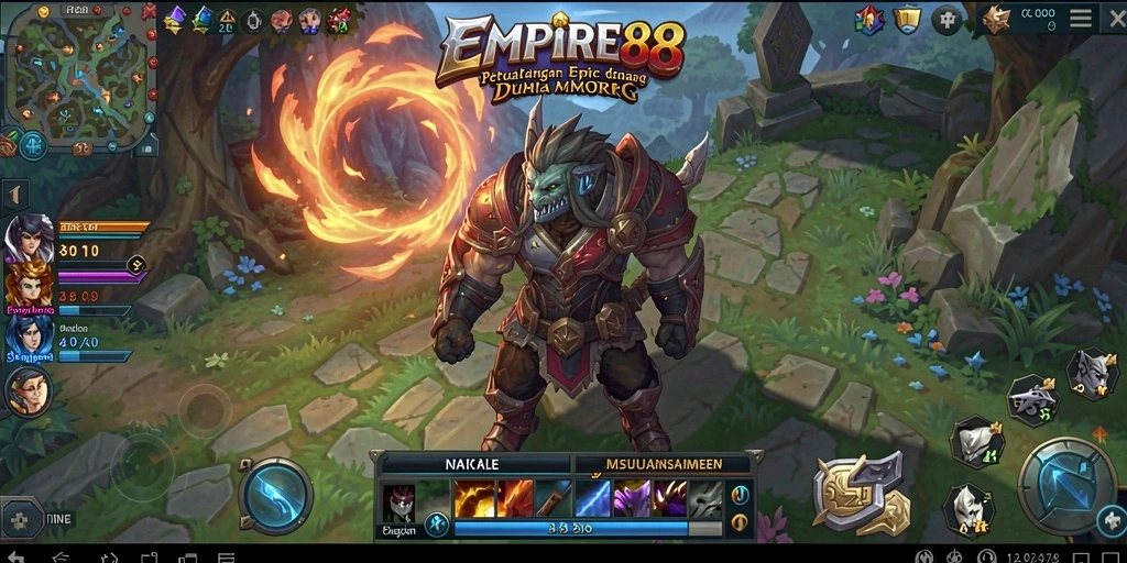 Screenshot EMPIRE88 menampilkan aksi seru dalam dunia MMORPG.