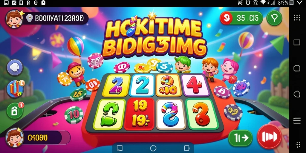 Tampilan gameplay HOKITIME yang penuh warna dan menarik.