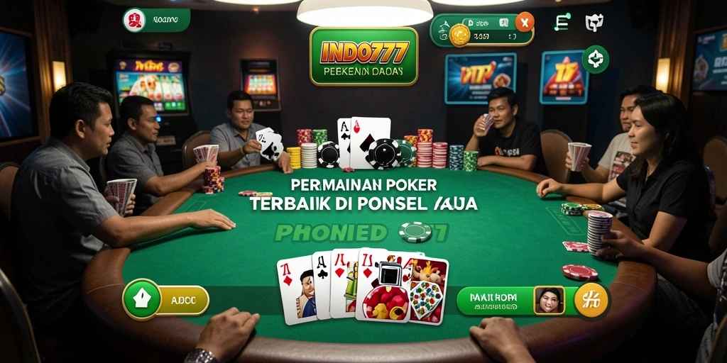 Screenshot gameplay INDO777 menampilkan suasana permainan Poker yang seru dan kompetitif.