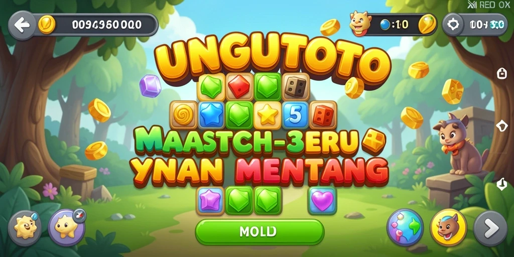 Tampilan gameplay UNGUTOTO yang seru dan colorful.