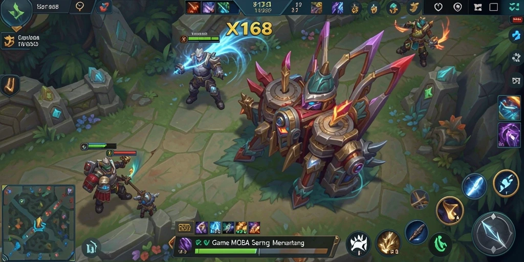 Tampilan gameplay seru dan strategis di X168.